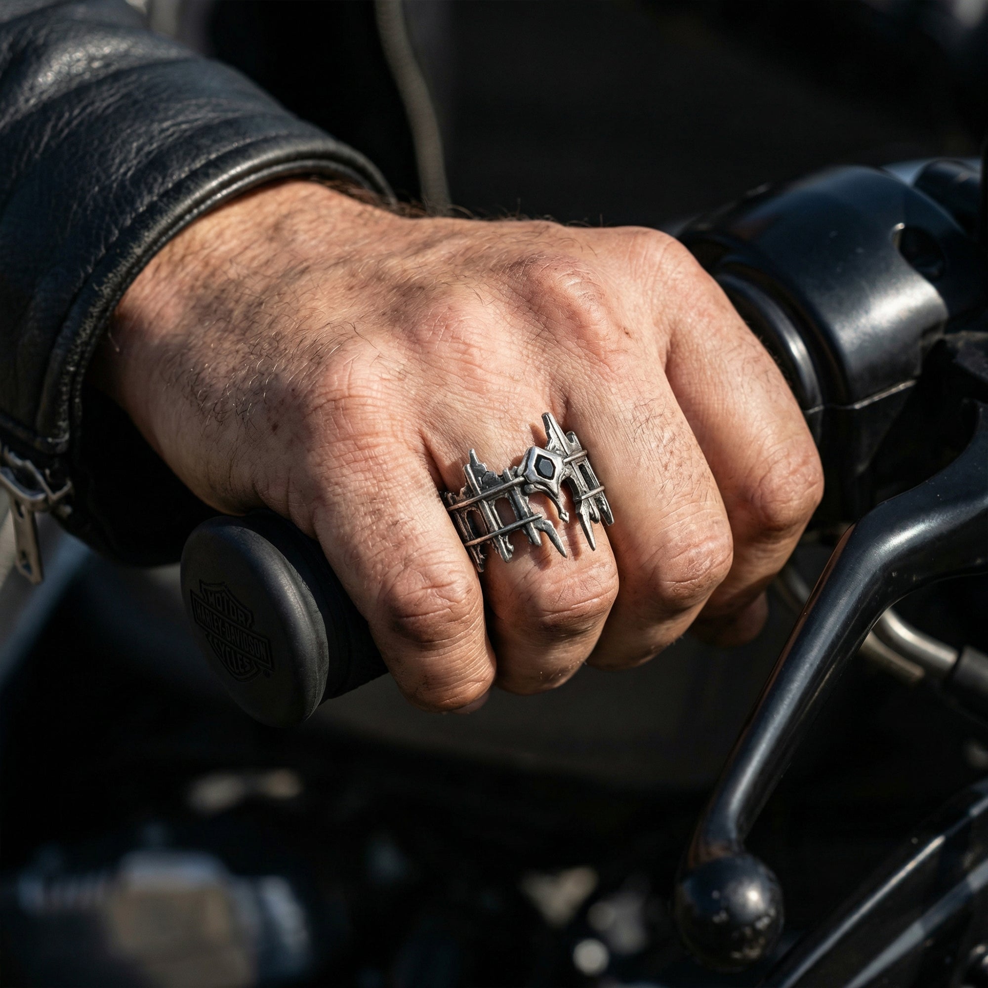 Gladiator Arena Biker Ring – 925 Sterling Silver Colosseum-Inspired Design | UNCHAINED ARENA