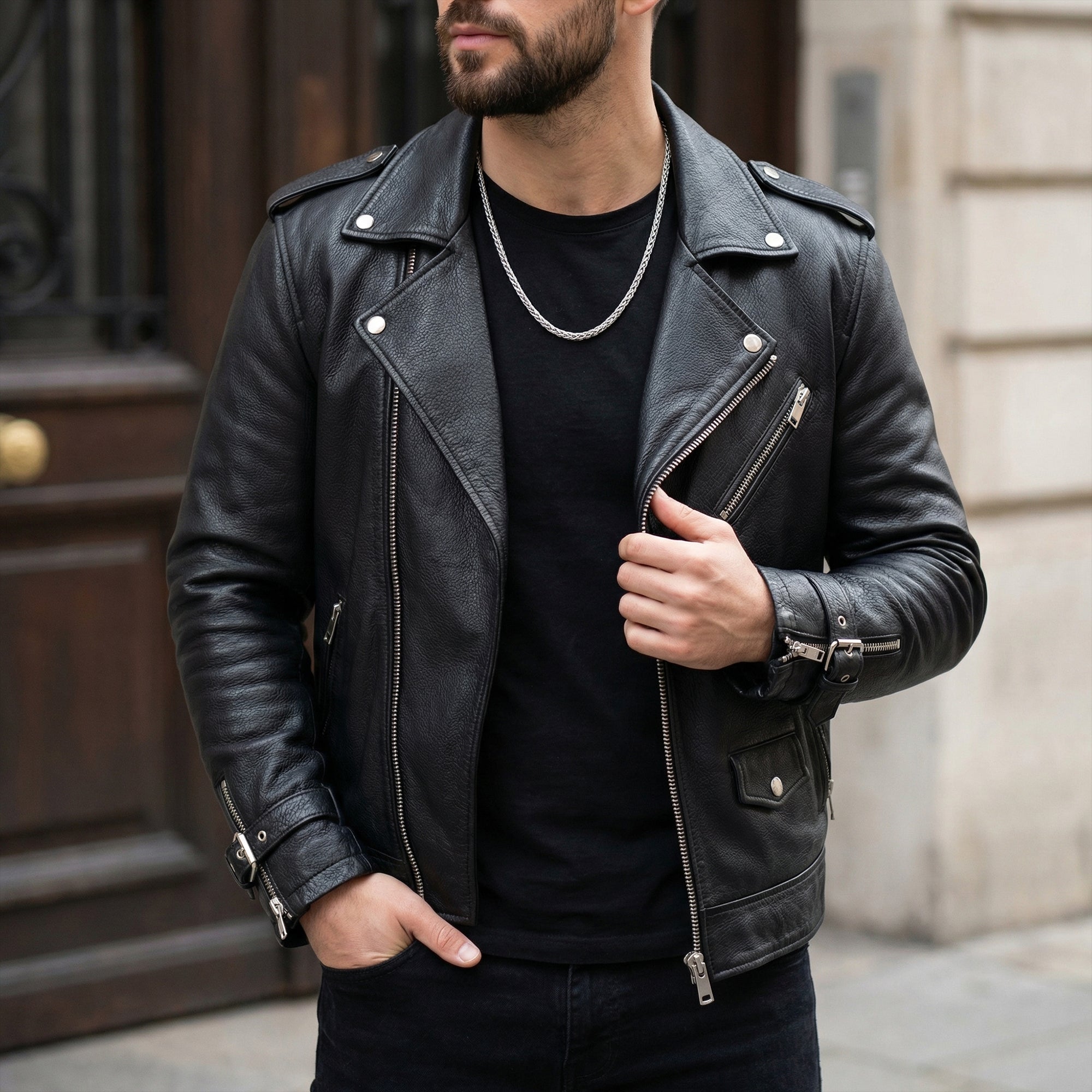 Sterling Silver Biker Chain Necklace – Wheat Chain for Motorcycle Riders | 4MM WHEAT CHAIN