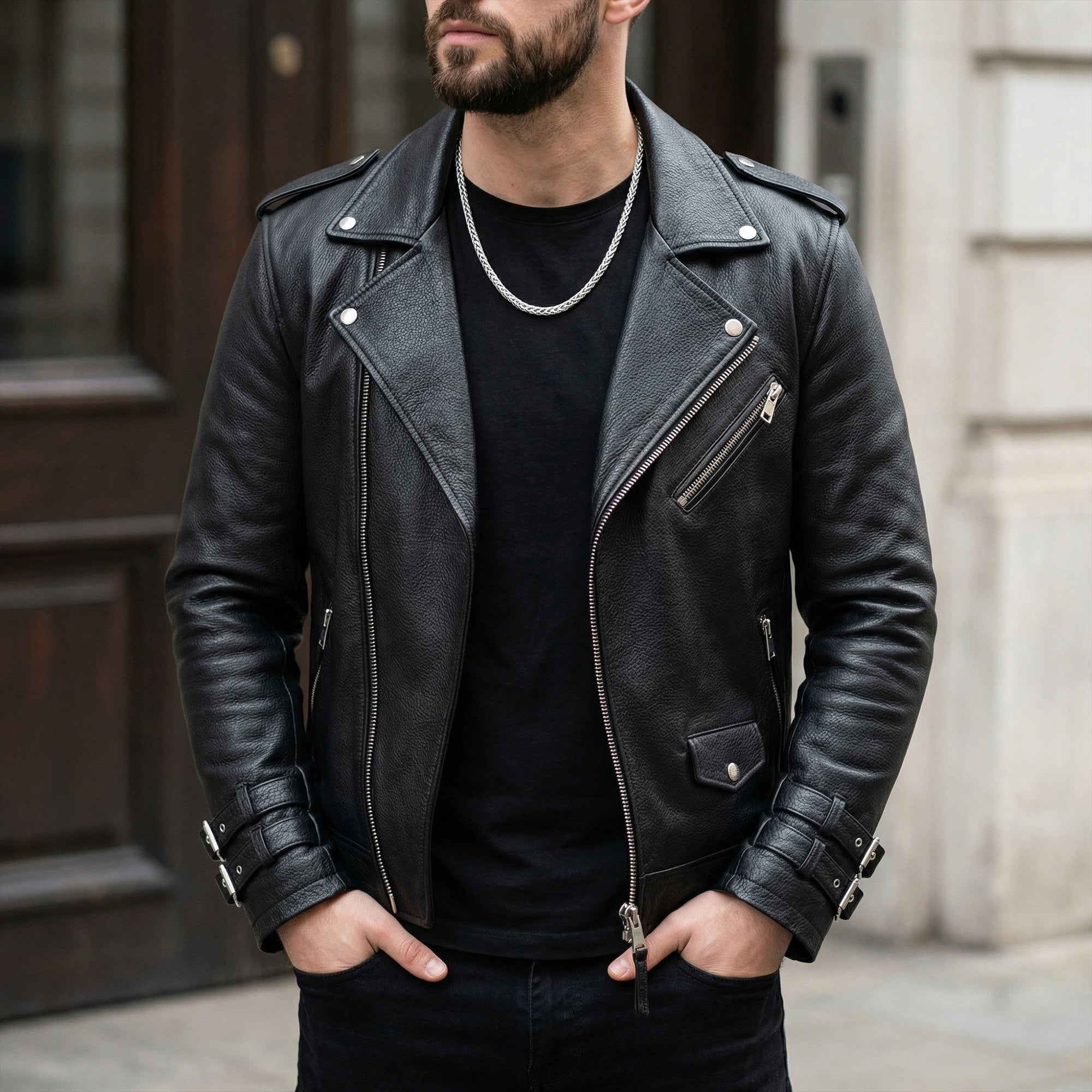 Sterling Silver Biker Chain Necklace – Wheat Chain for Motorcycle Riders | 5MM WHEAT CHAIN