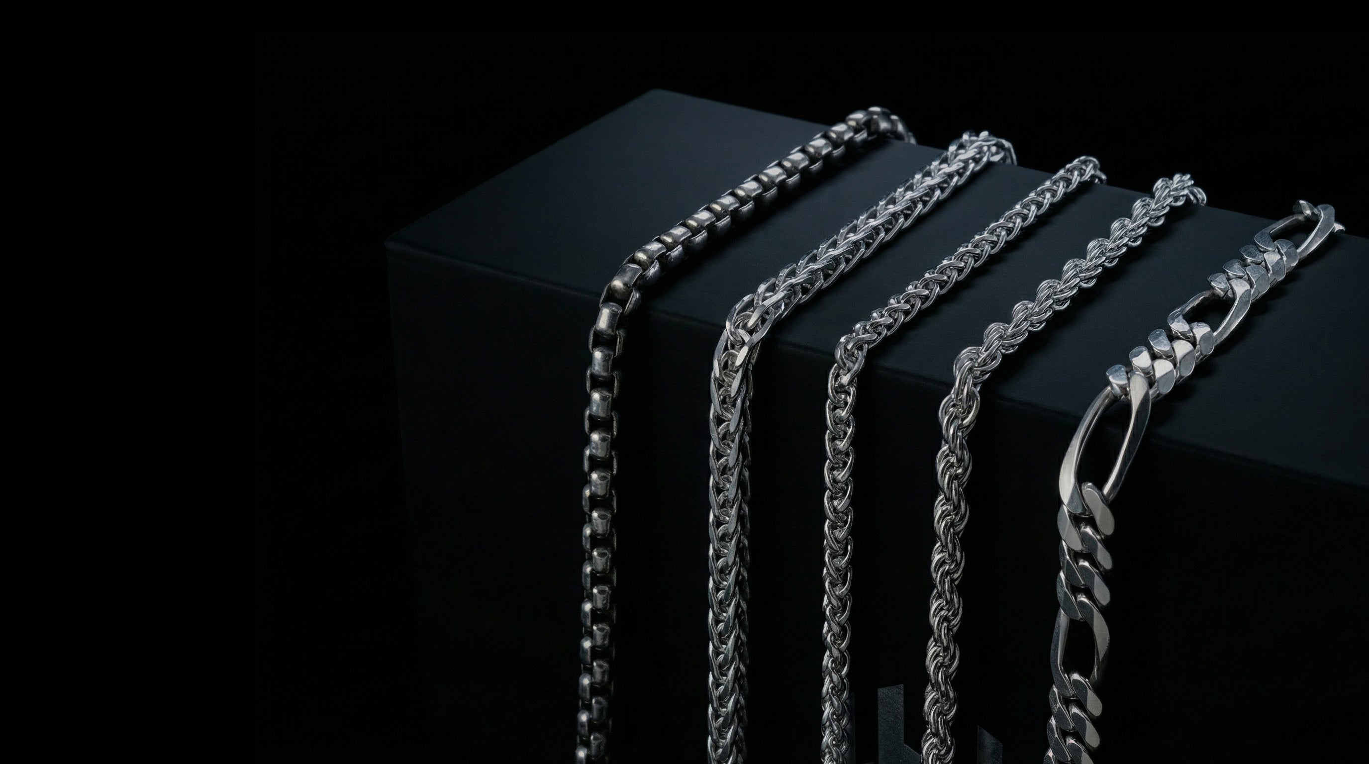 Sterling Silver Biker Chain Necklace – Heavy Box Chain for Riders